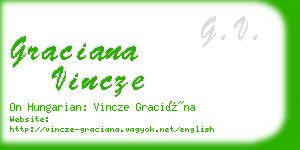 graciana vincze business card